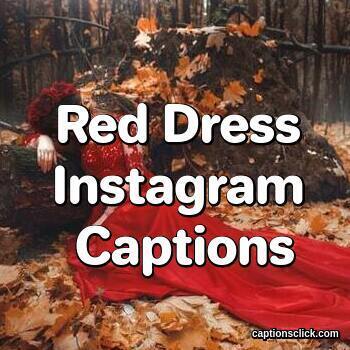 Red Dress Captions
